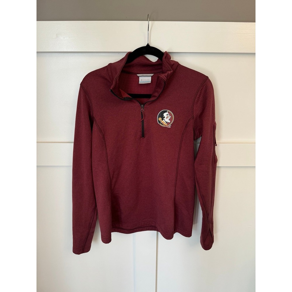 Columbia‎ FSU Florida State University quarter zip pullover women's medium EUC